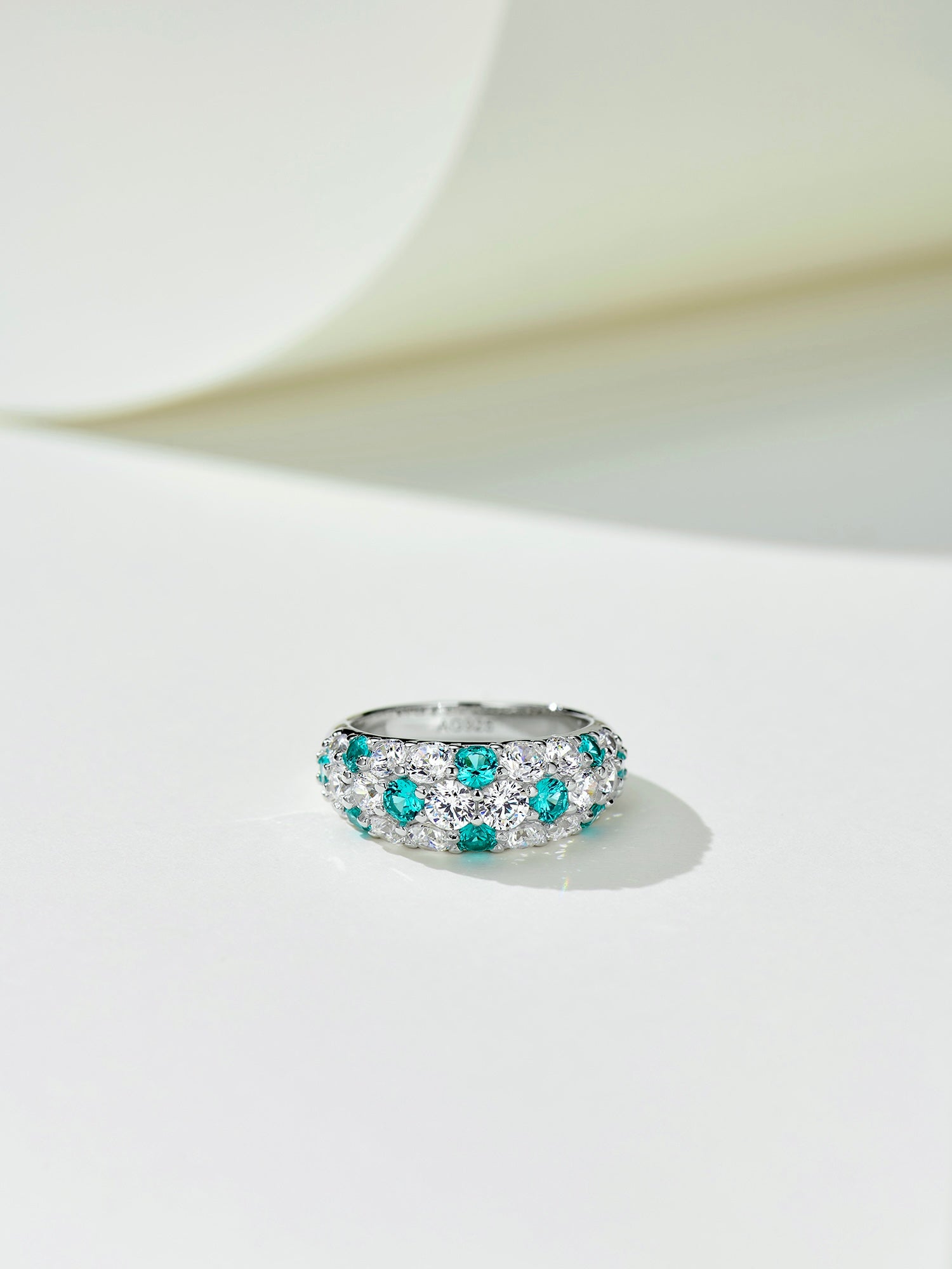 Full Pave Ruby Red Paraiba Blue Ring with Diamond Accents - floysun