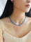 Glacier Blue Onyx 4mm Beaded Necklace - floysun