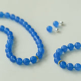 Glacier Blue Onyx Small Fresh Beaded Bracelet - floysun