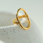 Glamorous Adjustable Oval Rings Open - floysun