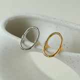 Glamorous Adjustable Oval Rings Open - floysun