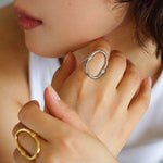 Glamorous Adjustable Oval Rings That Open - floysun