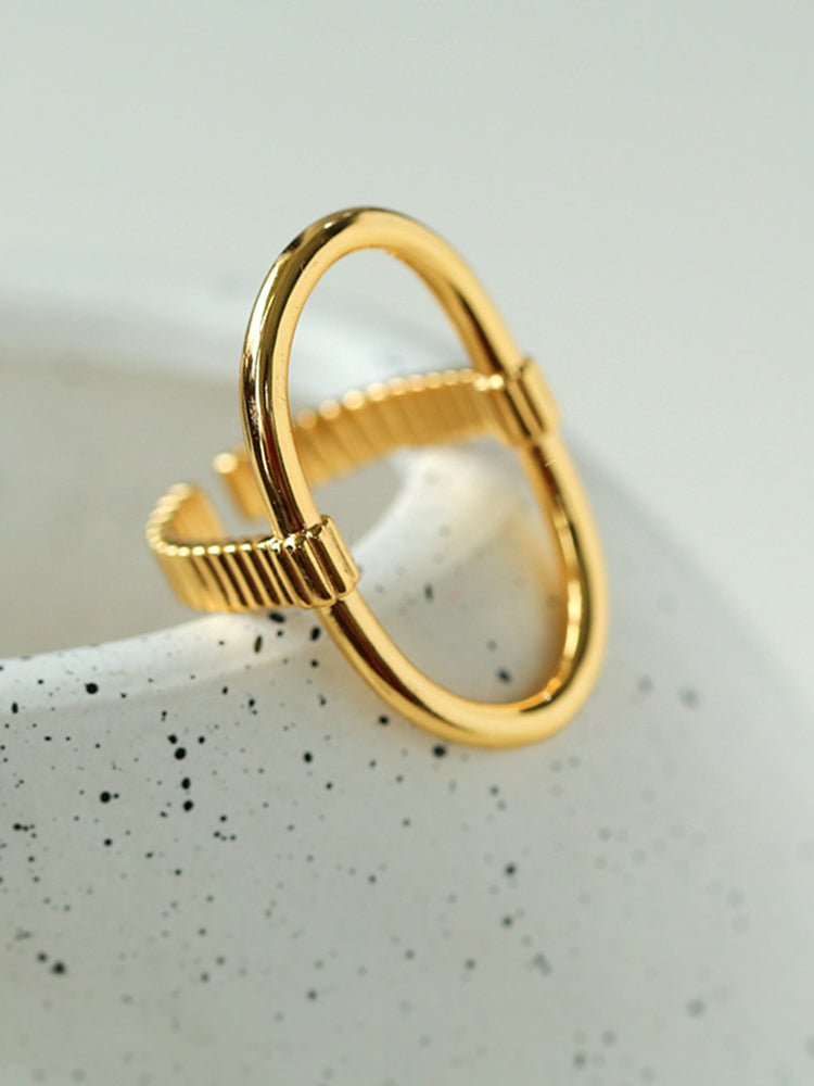 Glamorous Adjustable Oval Rings That Open - floysun