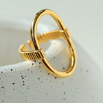 Glamorous Adjustable Oval Rings That Open - floysun