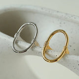 Glamorous Adjustable Oval Rings That Open - floysun