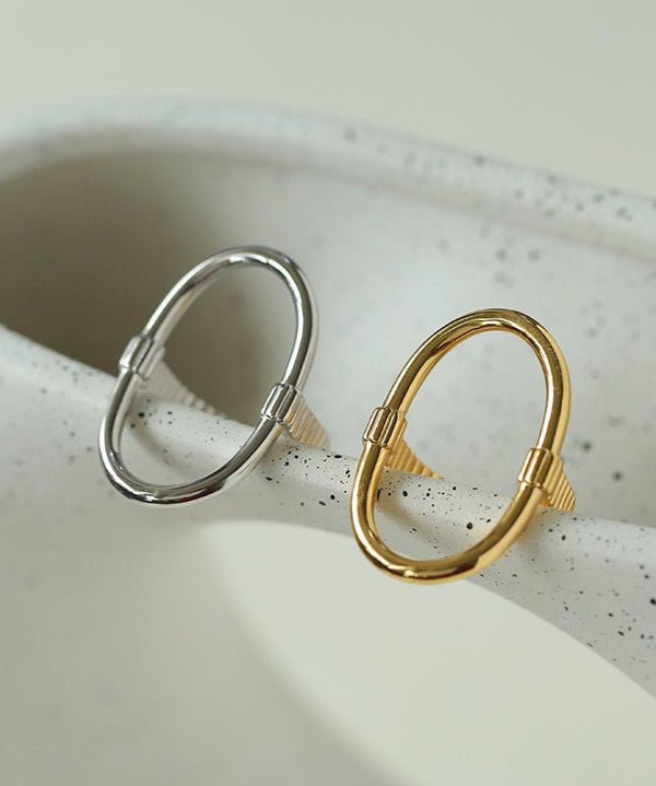 Glamorous Adjustable Oval Rings That Open - floysun