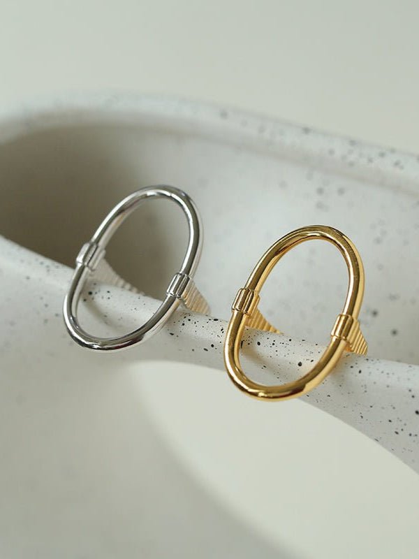 Glamorous Adjustable Oval Rings That Open - floysun