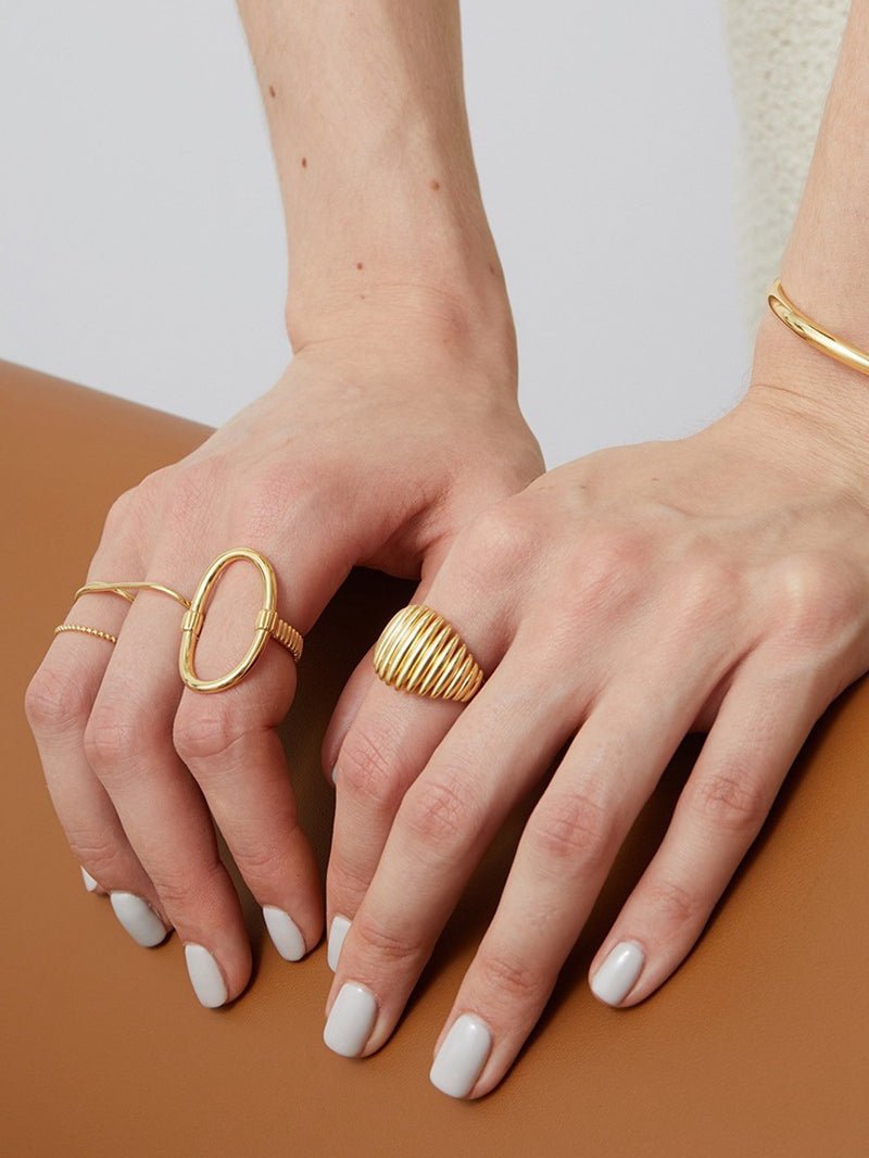 Glamorous Adjustable Oval Rings That Open - floysun