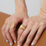 Glamorous Adjustable Oval Rings That Open - floysun