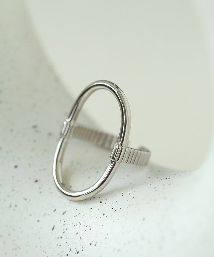 Glamorous Adjustable Oval Rings That Open - floysun