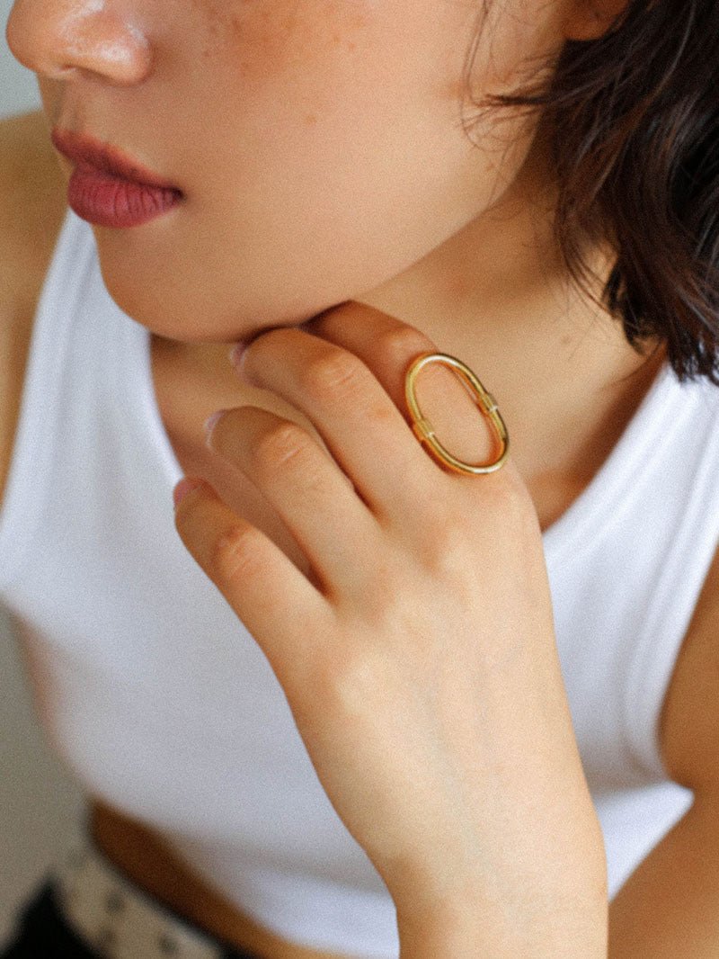 Glamorous Adjustable Oval Rings That Open - floysun