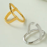 Glamorous Adjustable Oval Rings That Open - floysun