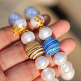 Glass and Baroque Pearl Beaded Bracelet - floysun