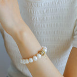 Glass and Baroque Pearl Beaded Bracelet - floysun