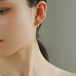 Glossy Water Drop Huggie Earrings - floysun