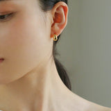 Glossy Water Drop Huggie Earrings - floysun