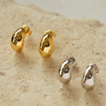 Glossy Water Drop Huggie Earrings - floysun