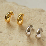 Glossy Water Drop Huggie Earrings - floysun