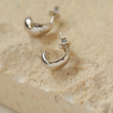 Glossy Water Drop Huggie Earrings