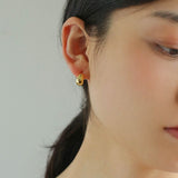 Glossy Water Drop Huggie Earrings