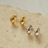 Glossy Water Drop Huggie Earrings