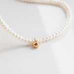 Gold Bead Pendant Pearl Necklace - floysun