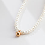 Gold Bead Pendant Pearl Necklace - floysun