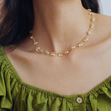 Gold Cherry Pearl Necklace - floysun