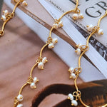 Gold Cherry Pearl Necklace - floysun