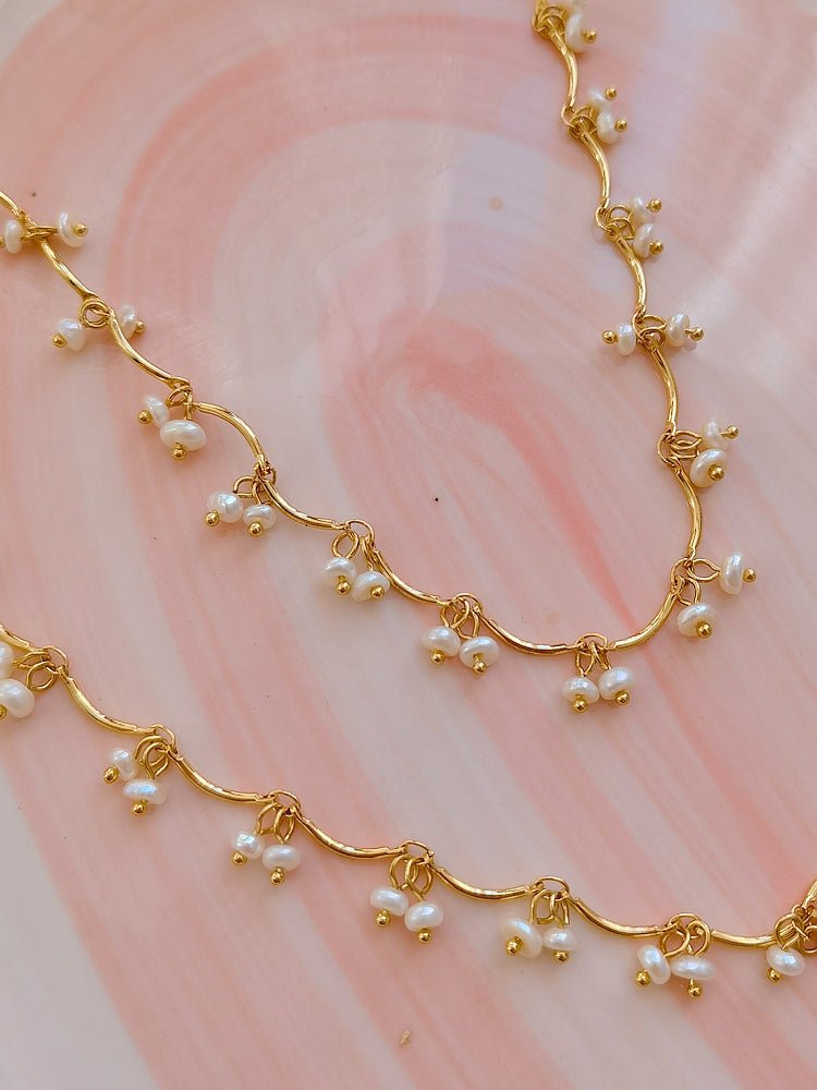 Gold Cherry Pearl Necklace - floysun