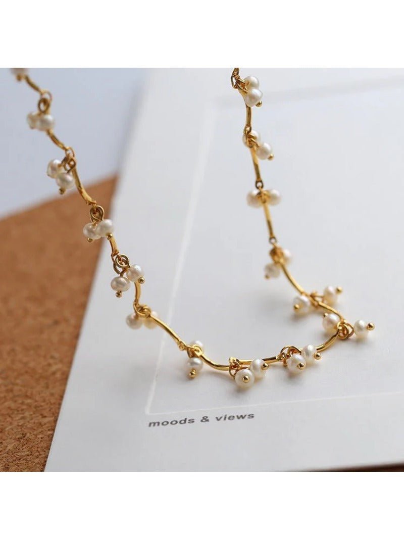 Gold Cherry Pearl Necklace - floysun