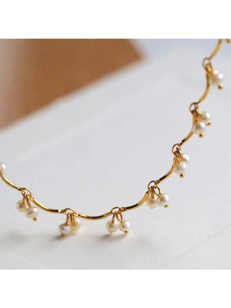 Gold Cherry Pearl Necklace - floysun