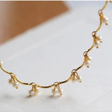 Gold Cherry Pearl Necklace - floysun