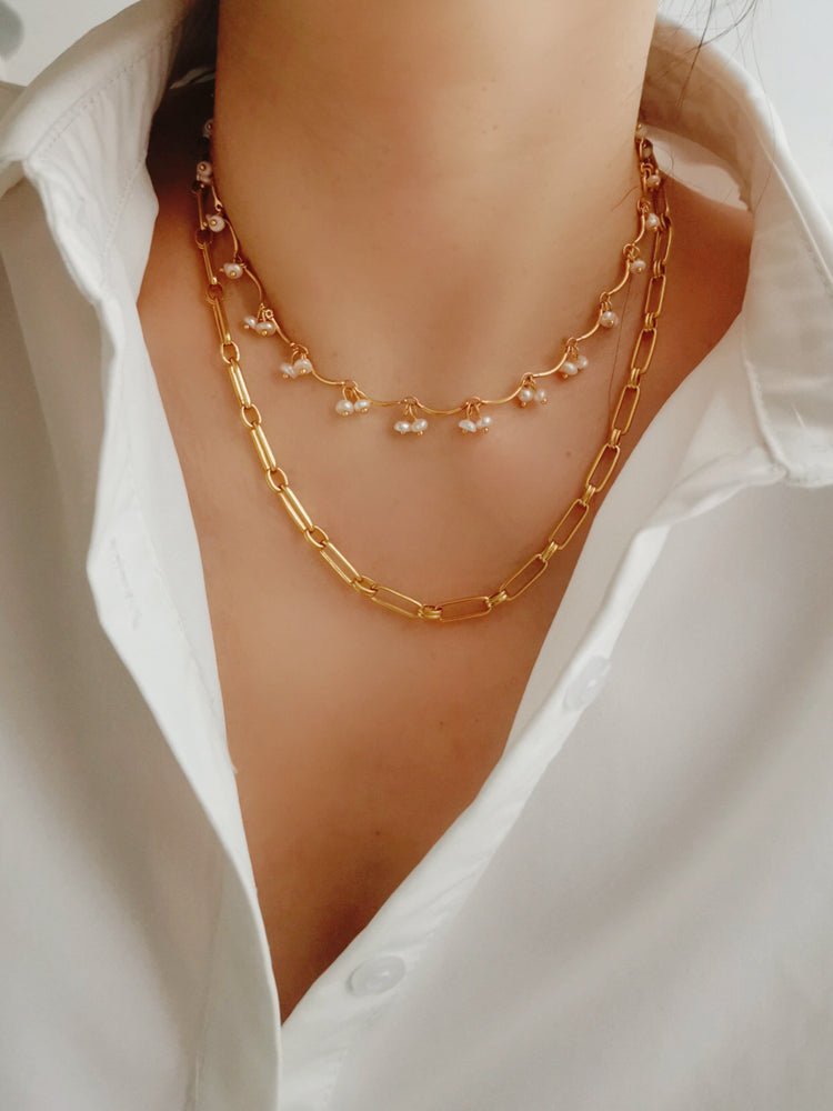 Gold Cherry Pearl Necklace - floysun