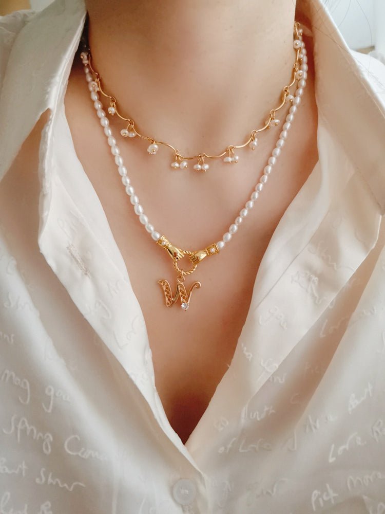 Gold Cherry Pearl Necklace - floysun