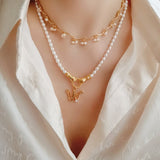 Gold Cherry Pearl Necklace - floysun