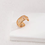 Gold Sterling Silver Simple Zircon Rings - floysun