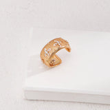 Gold Sterling Silver Simple Zircon Rings - floysun