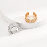 Gold Sterling Silver Simple Zircon Rings - floysun