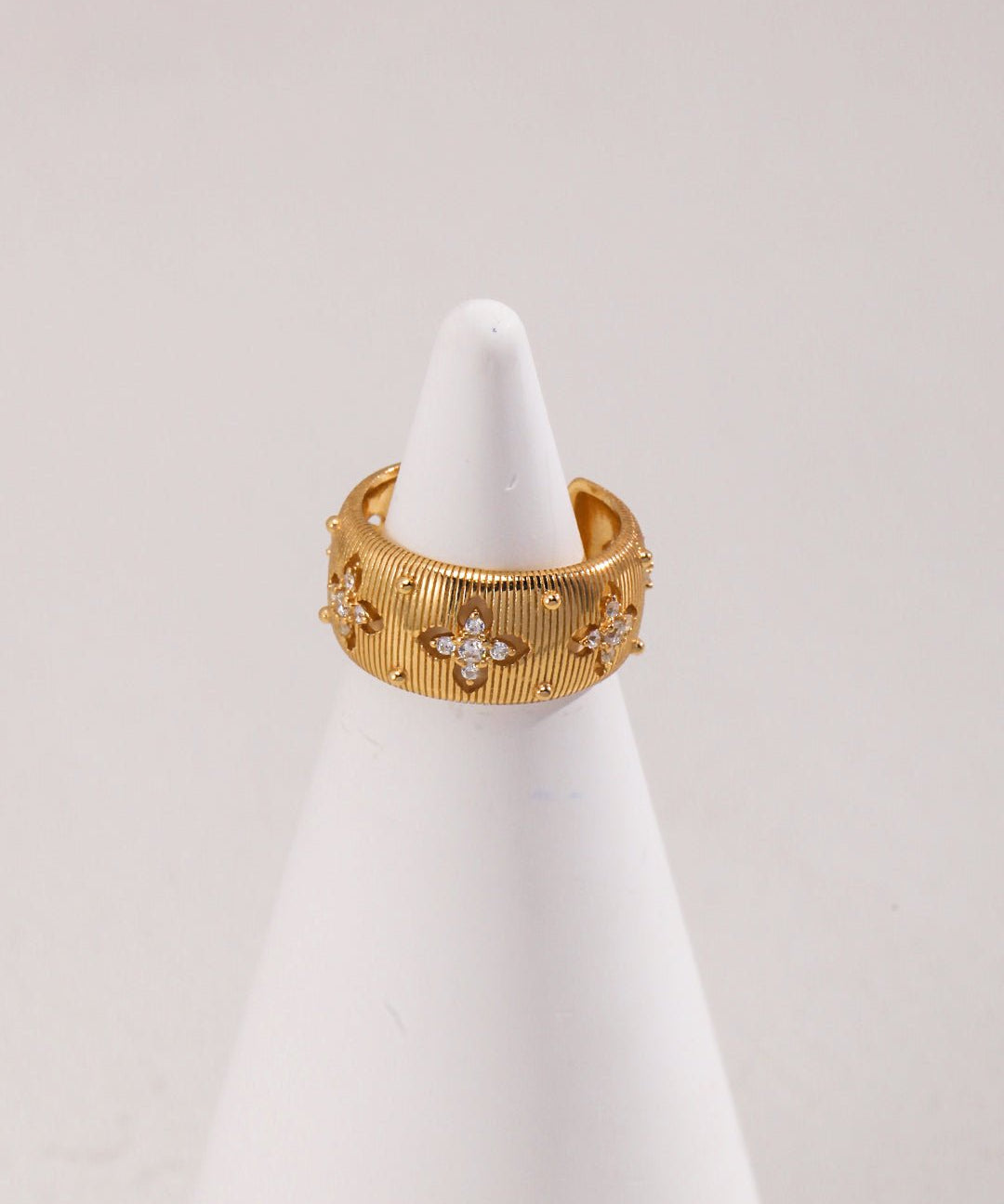 Gold Sterling Silver Simple Zircon Rings - floysun