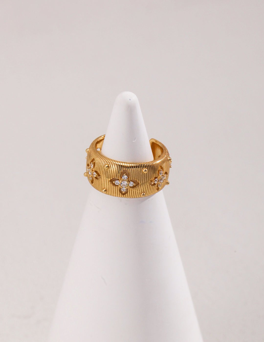 Gold Sterling Silver Simple Zircon Rings - floysun