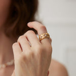 Gold Sterling Silver Simple Zircon Rings - floysun