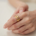 Gold Sterling Silver Simple Zircon Rings - floysun