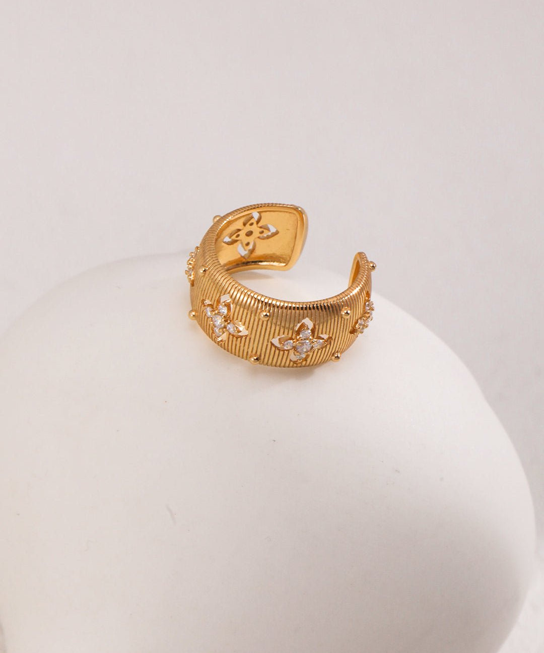 Gold Sterling Silver Simple Zircon Rings - floysun