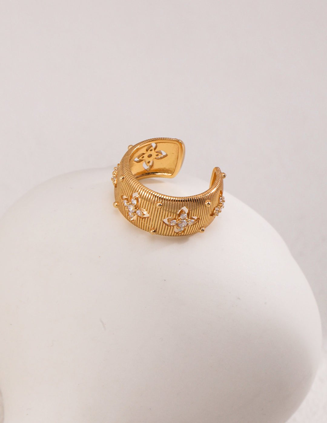 Gold Sterling Silver Simple Zircon Rings - floysun