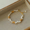 Golden Bean Staggered Pearl Bracelet - floysun