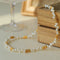 Golden Bean Staggered Pearl Necklace - floysun