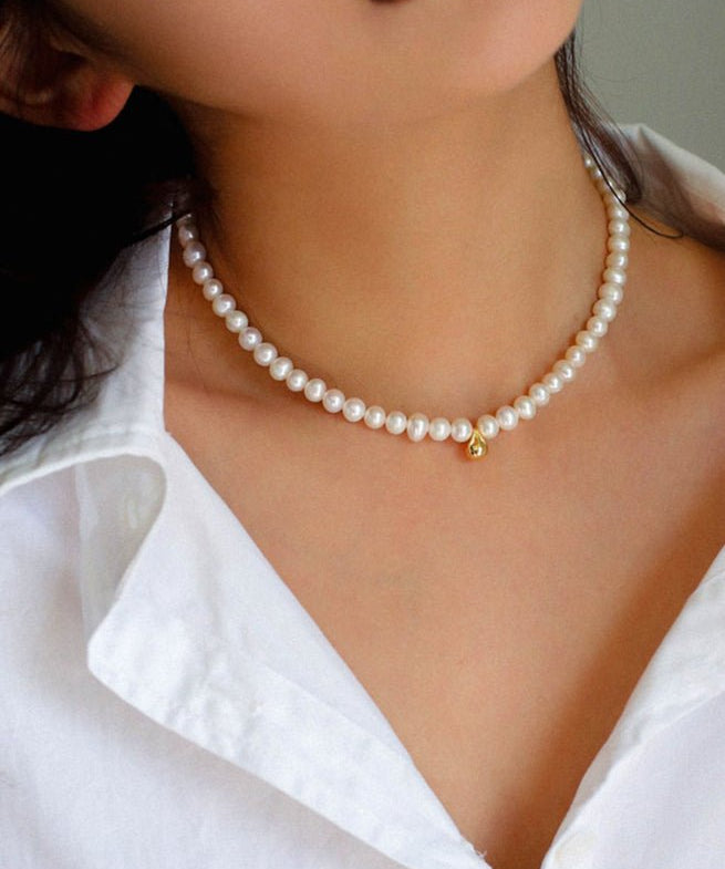 Golden Beans Freshwater Pearl Necklace - floysun