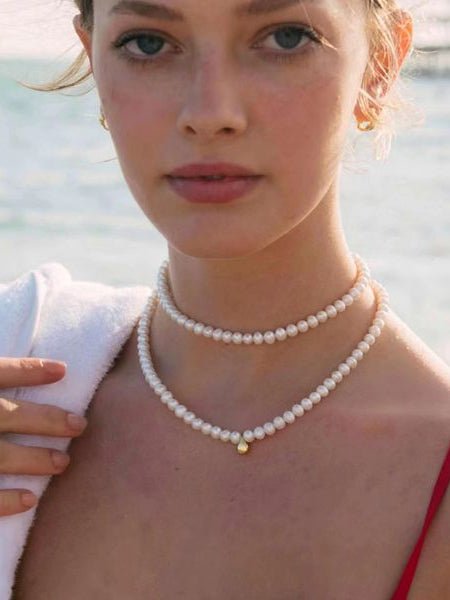 Golden Beans Freshwater Pearl Necklace - floysun