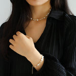 Golden Fusion Baroque Pearl Bracelet - floysun